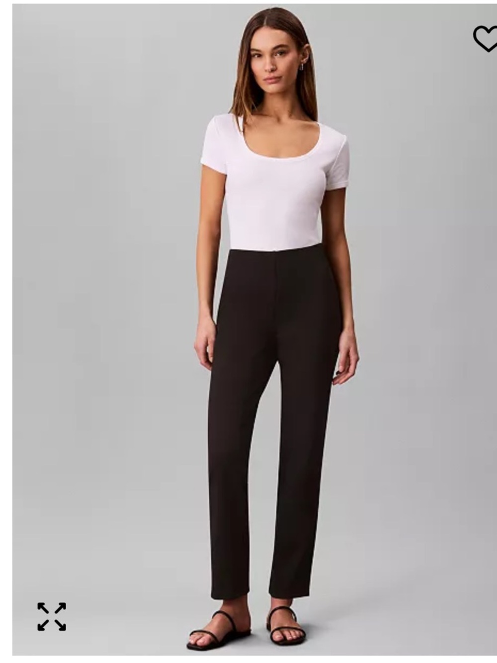 Women's Calvin Klein Black Slim Ponte Pants Elastic Waist, Size 14